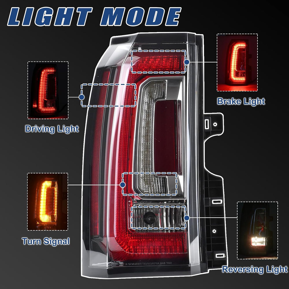 Tail Lights Assembly Compatible With GMC Yukon/Yukon XL 2015 2016 2017 2018 2...