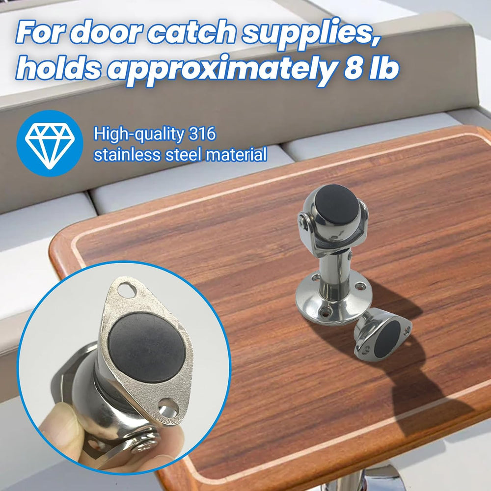 Marine Stainless Steel Magnetic Door Holder - 2" Pivoting Door and Windo...