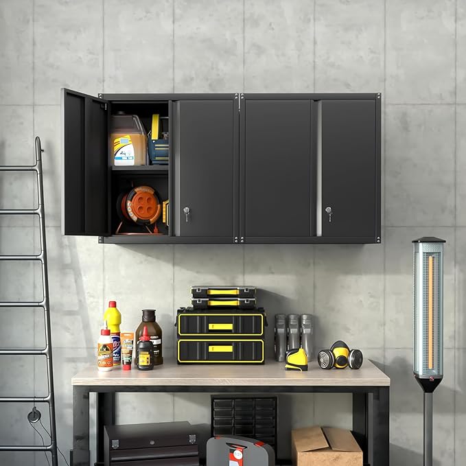 LUCYPAL Garage Storage Cabinet, 27.95" H Metal Wall Cabinets