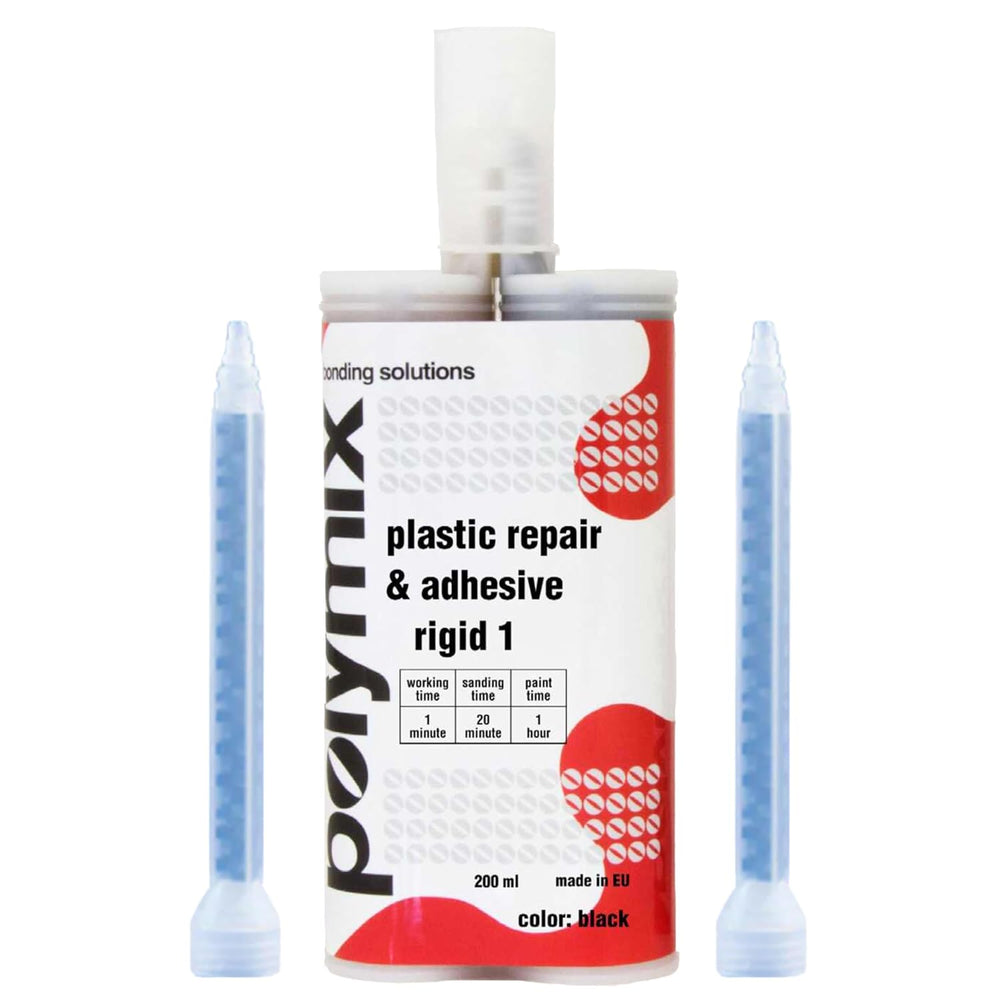 Polymix Rigid Automotive Multipurpose Plastic Repair & Adhesive, Black