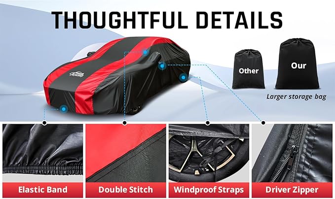 Sedan Car Cover Waterproof All Weather Protection