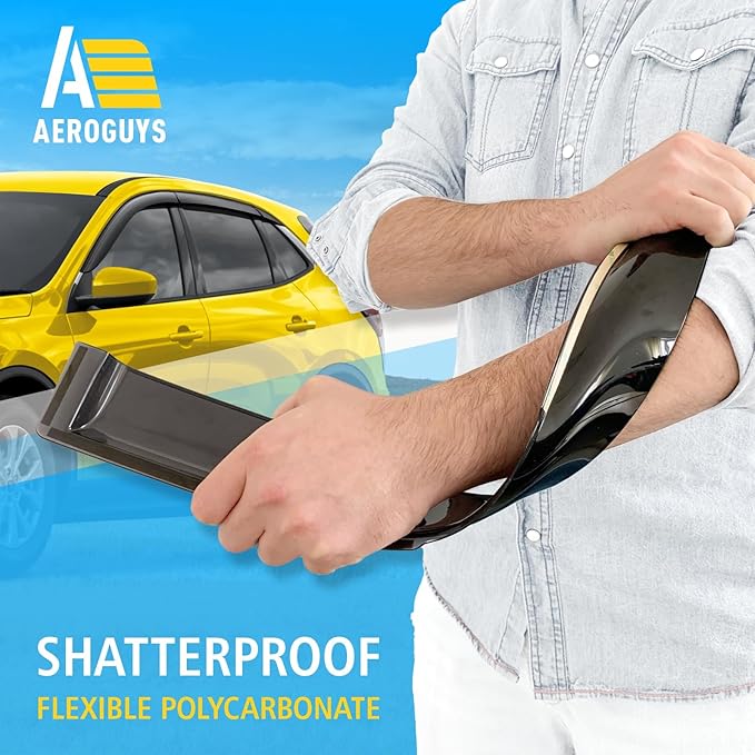 Extra Durable Window Deflectors Tape-On Window Visors Rain Guards Fit (6pcs)