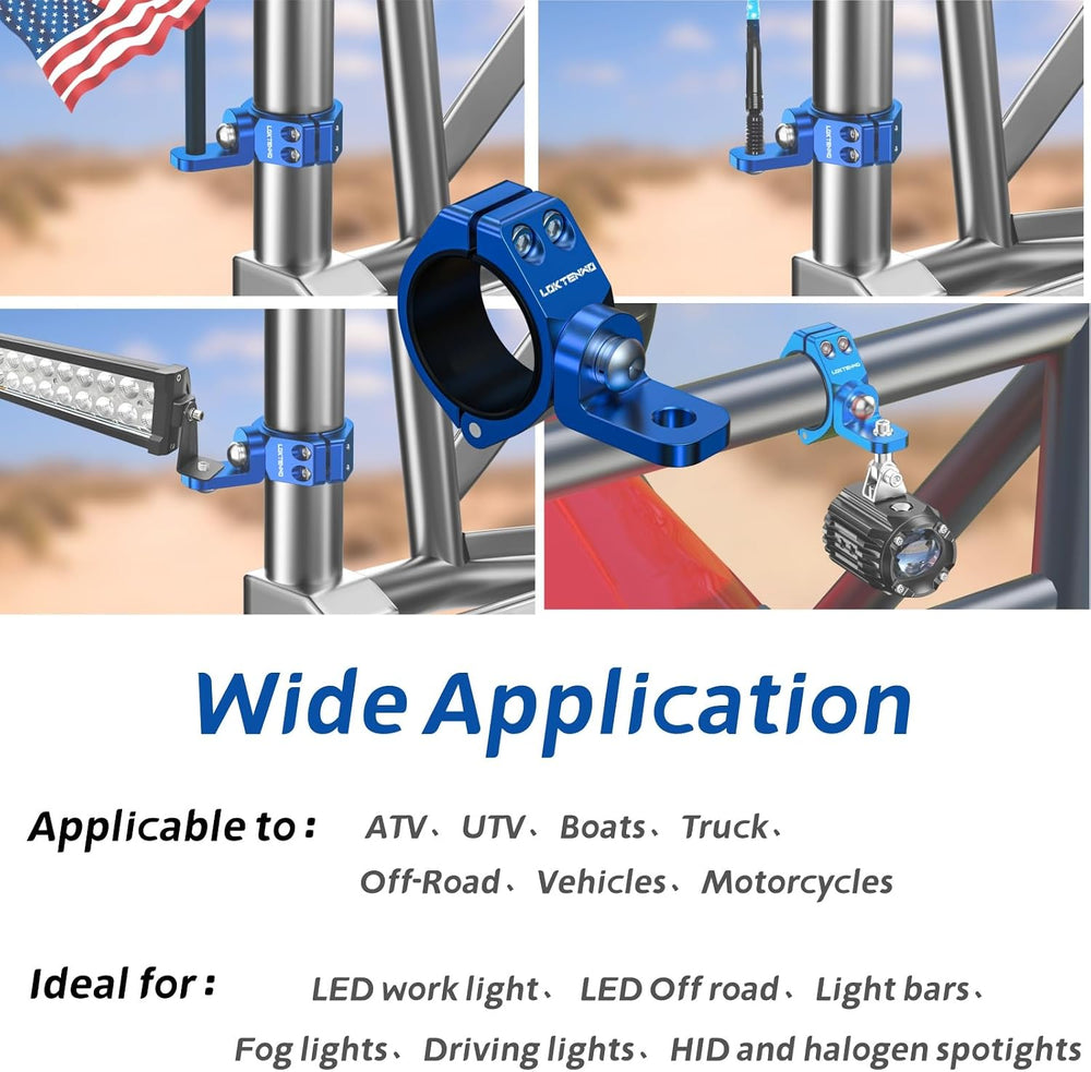LOKTENWO 2 PCS Thicken Whip Light Mount CNC Aluminum Light Bar Mounts for Off...