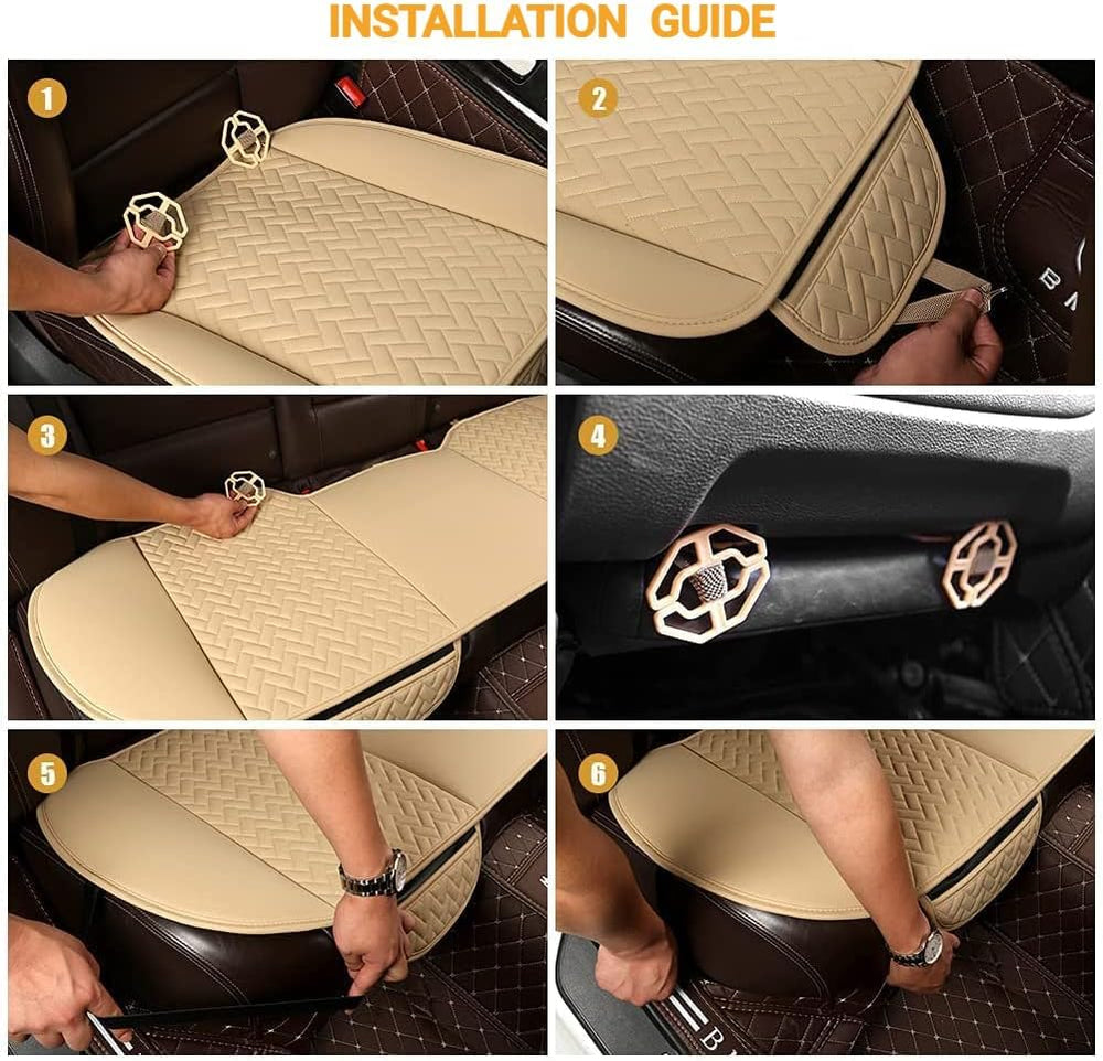 West Llama Full Set Car Seat Covers for Front and Rear Bottom Seats Only, Lux...