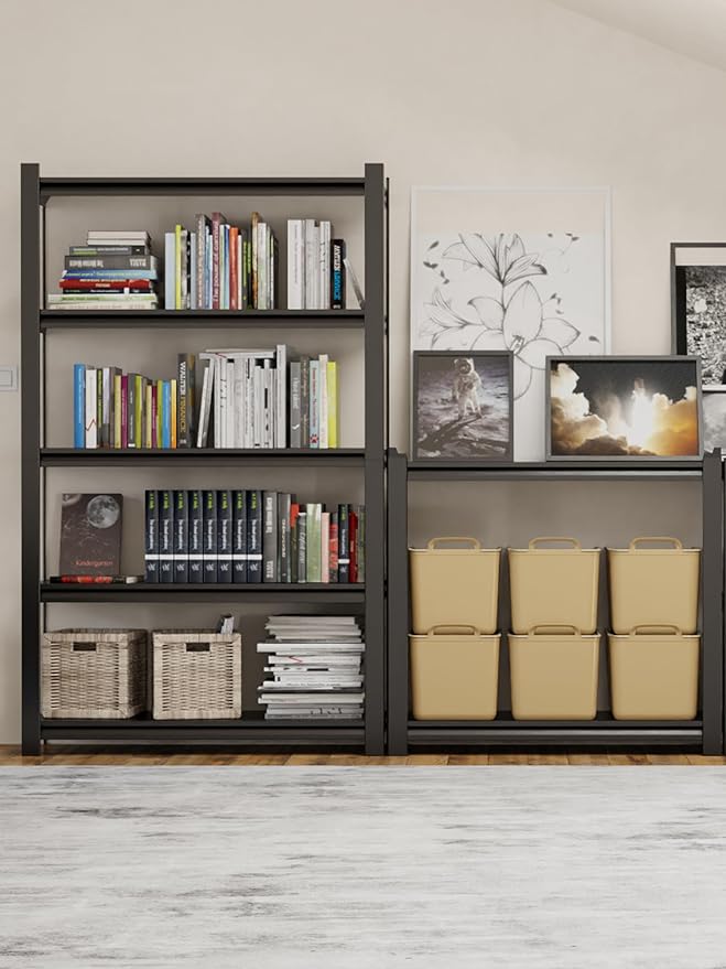 JHYKHG 72" W Storage Shelves, 5-Tier Heavy Duty Garage Shelving, Adjustable