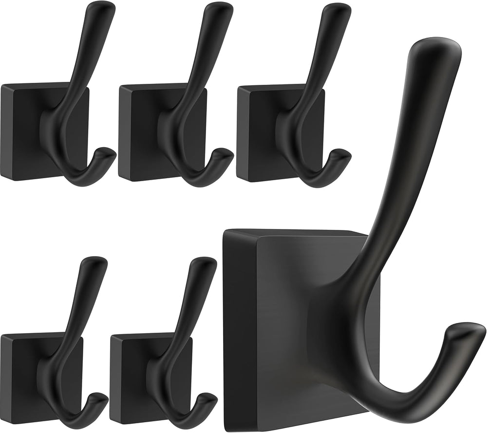 TOFIIGREM Black Wall Hooks Coat Hooks, Mudroom Hooks Bathroom Hallway Hooks f...