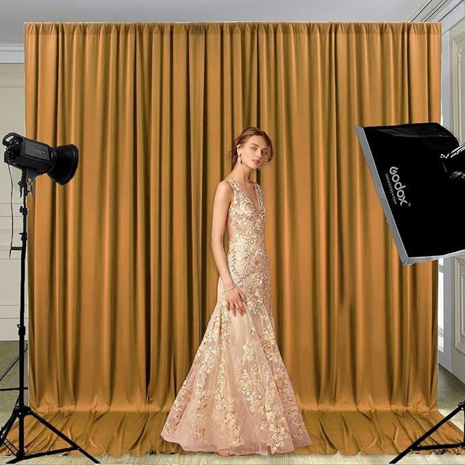 10 x 7 Feet Brown Backdrop Curtain for Partie, Background Curtains for Photos...