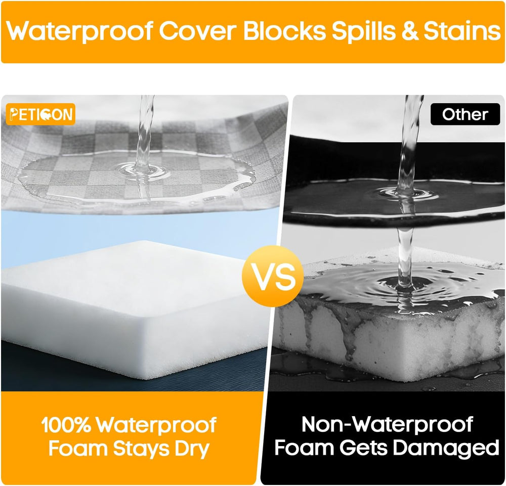 Waterproof Dog Car Seat for Small Medium Dogs, 6in Memory Foam