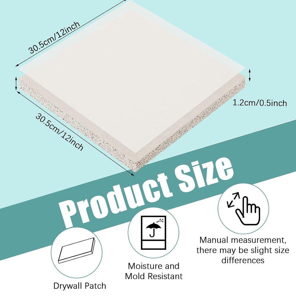 Drywall Repair Panel for Wall Repair, 8 Pieces, 12" x 12" x 1/2"