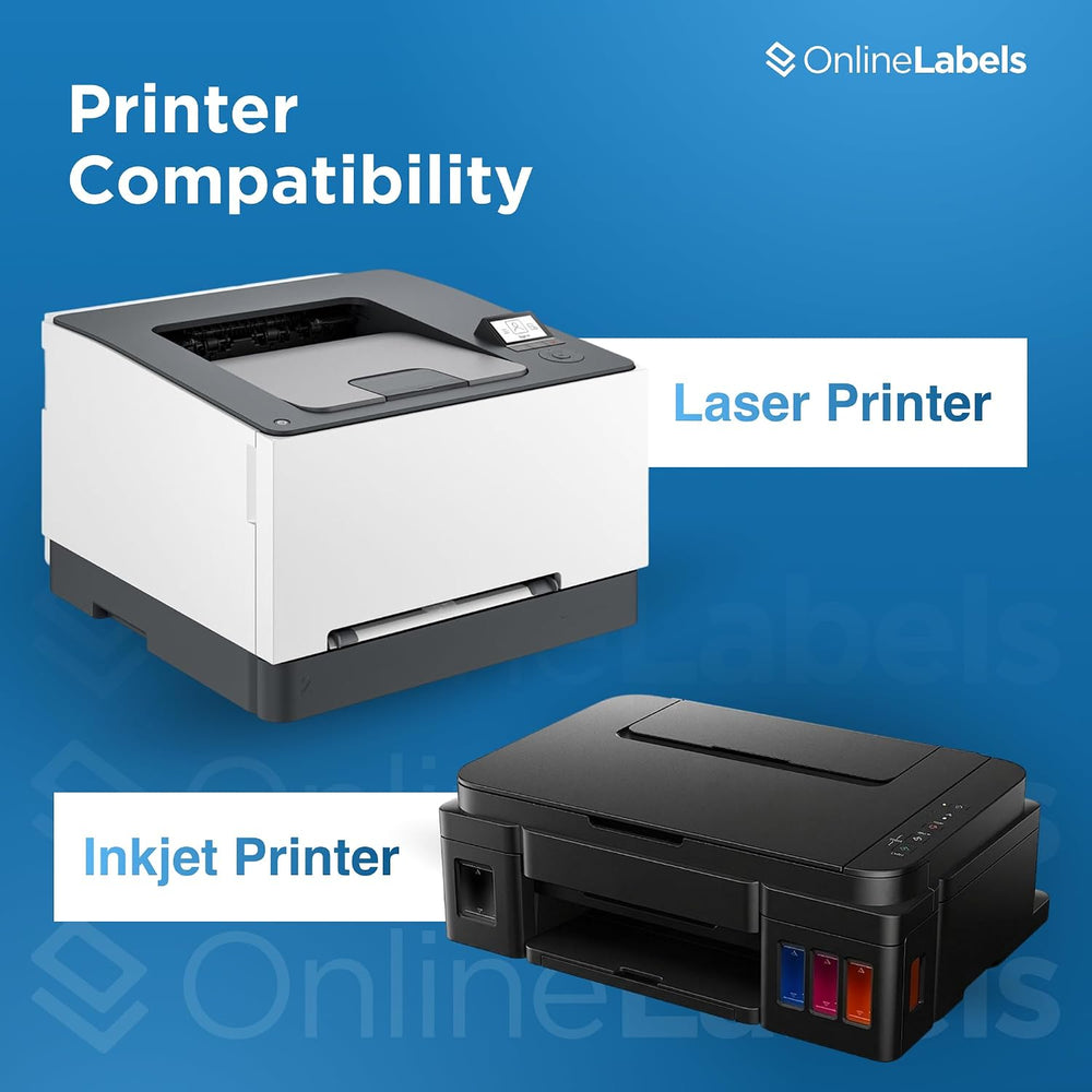 OnlineLabels 1.5" x 1" Labels - White Matte - Inkjet/Laser - 100 Sh...