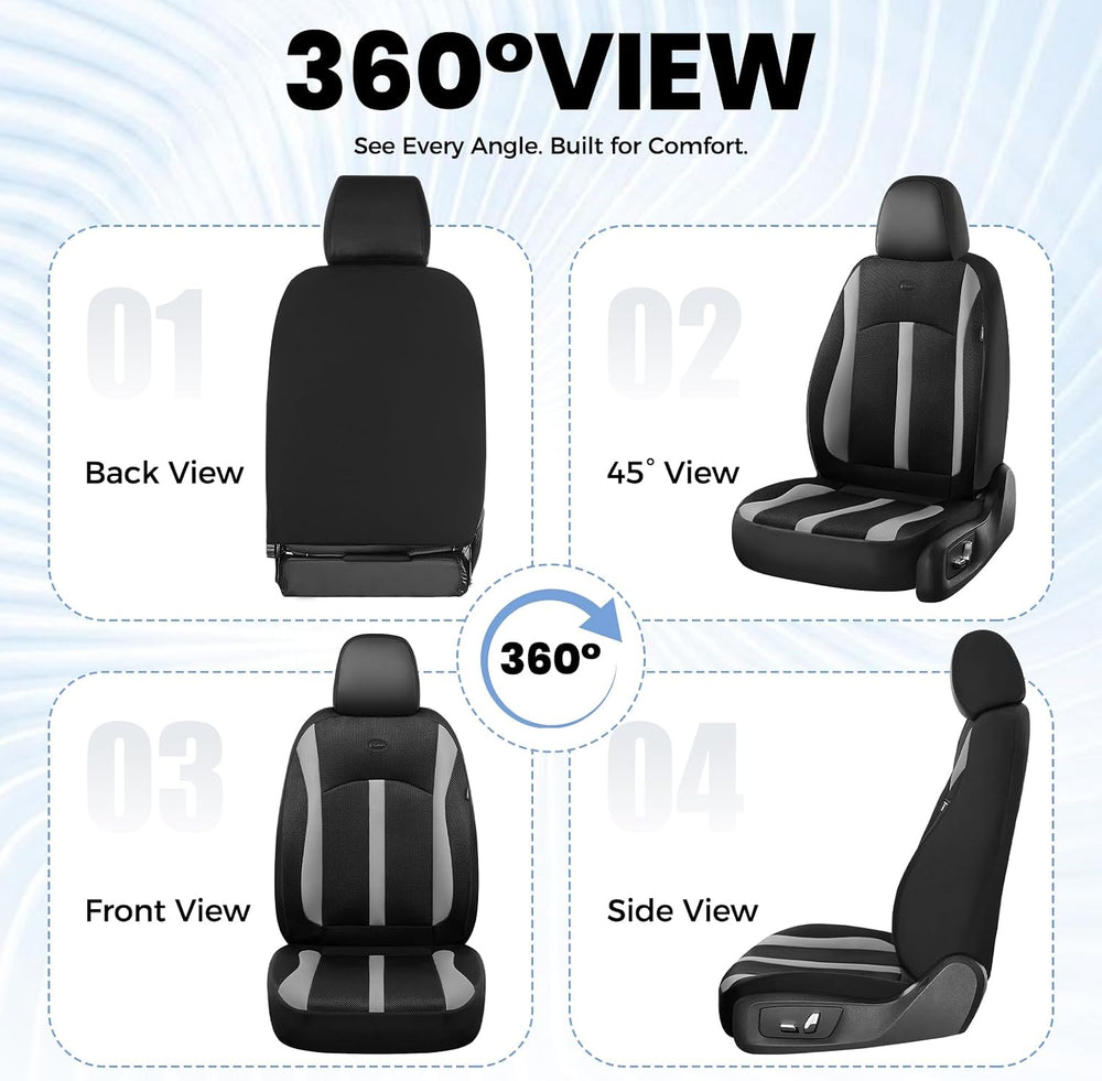FLORICH Car Seat Covers, Breathable Mesh Automotive Seat Cover Full Sets, Fro...
