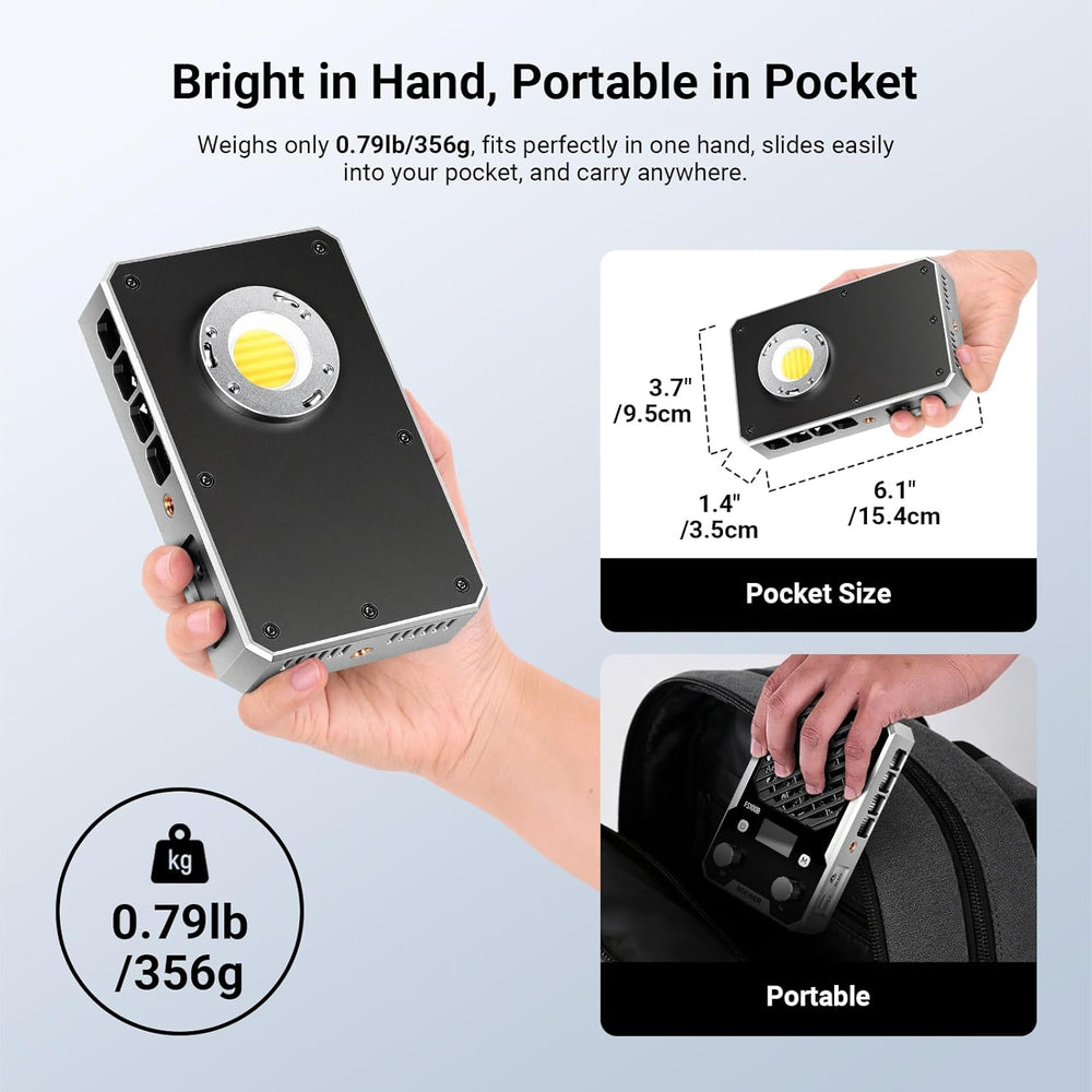 NEEWER 100W Ultra Compact LED Video Light with APP/Panel Control, FS100B