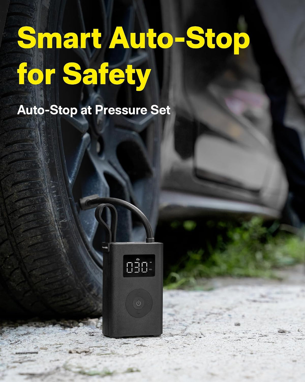 HOTO Air Pump ADV, Tire Inflator Portable Air Compressor with Digital Pressur...