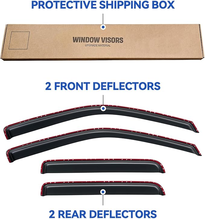in-Channel Window Visors Rain Guards Shield