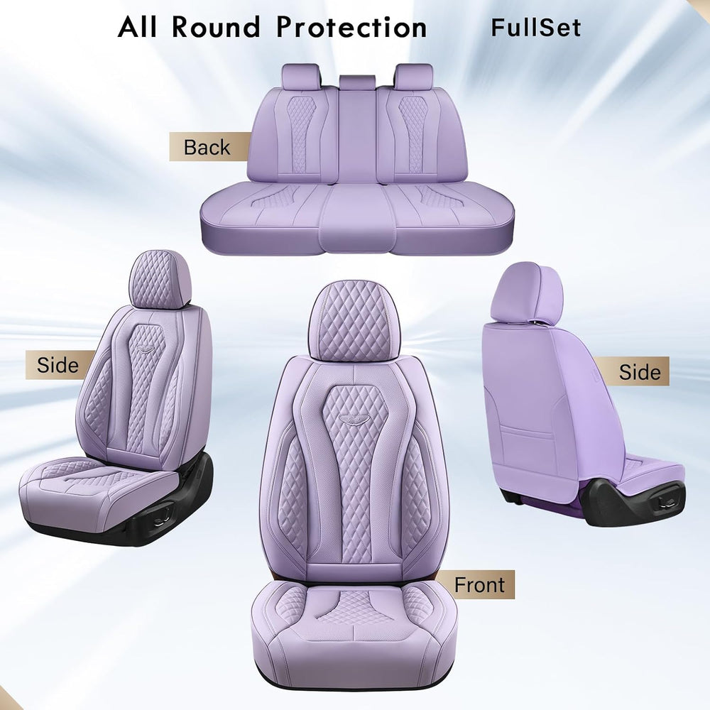 Coverado Car Seat Covers Full Set, Purple Seat Covers, Automotive Car Seat Co...