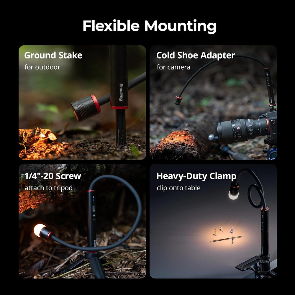 SmallRig RM 01B Macro LED Bendy Light for Fungi Photography, 1800K-7500K