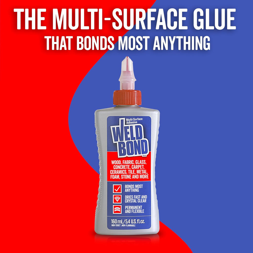Weldbond Multi-Surface Non Toxic Glue for Mosaic Wood Craft 5.4oz (4 Pack)