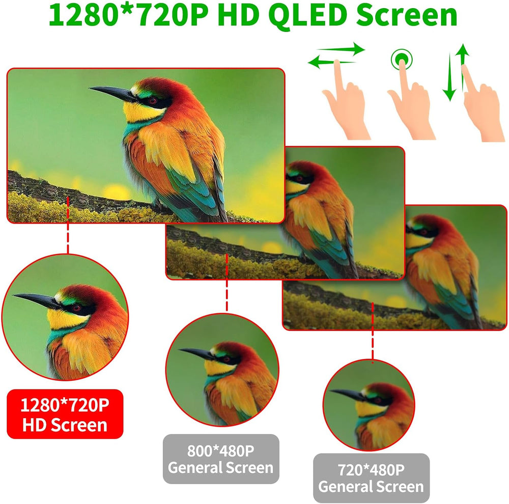 [QLED Screen Upgrade] 7" Double Din Car Stereo with Dash Cam, Wireless A...