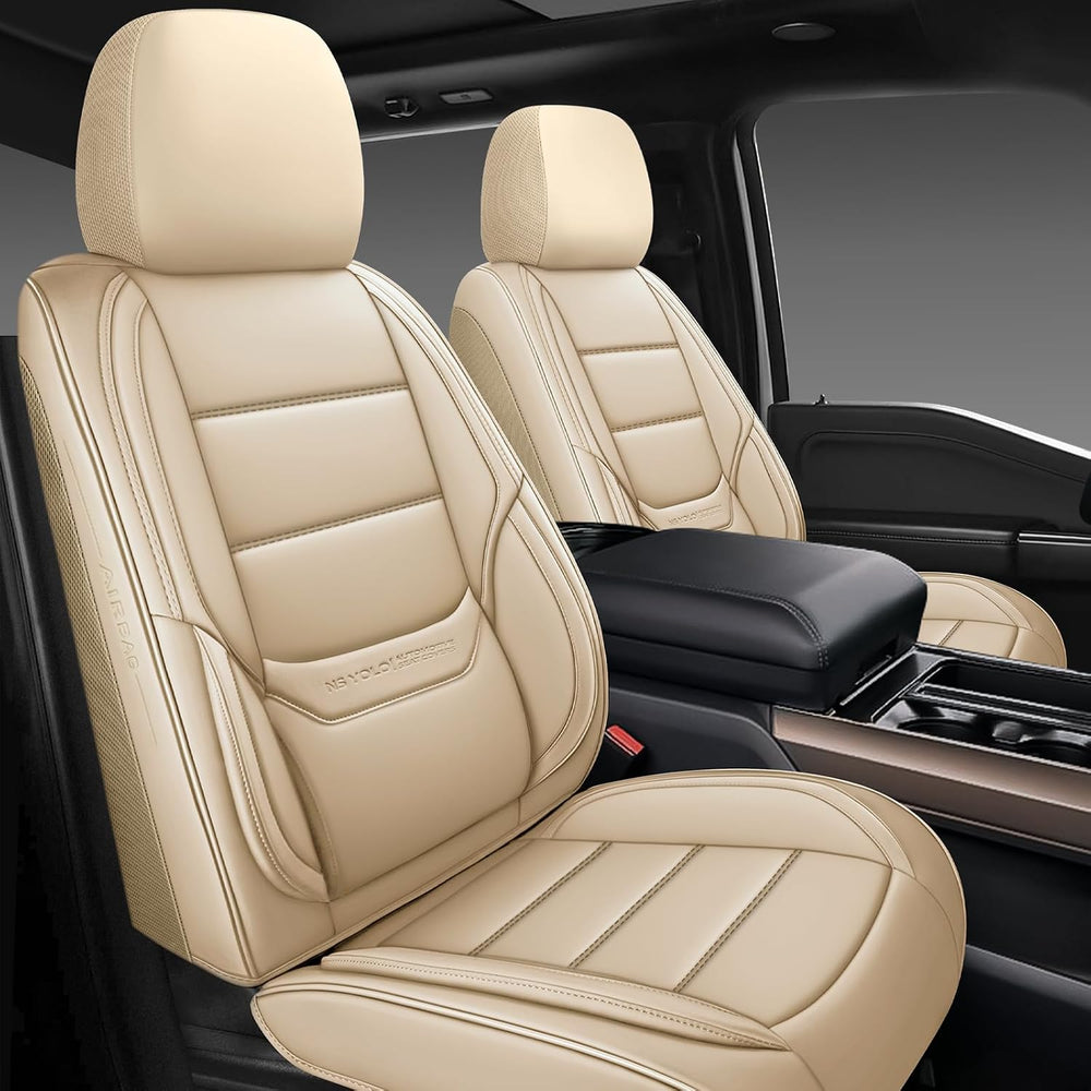 Leather Car Seat Covers Full Set,Universal Fit for Most Cars,SUVs and Sedans,...