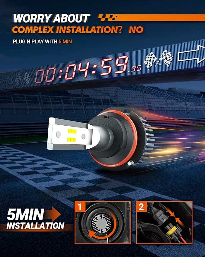 SEALIGHT S1 Series 9004 for ATVs & Powersports, 8×Brighteness Fog Lamps 1...