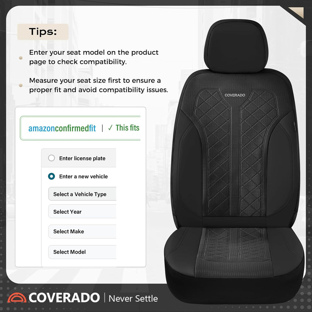 Coverado Car Seat Covers 5 Seats, Seat Covers Full Set, Mesh Breathable Seat ...