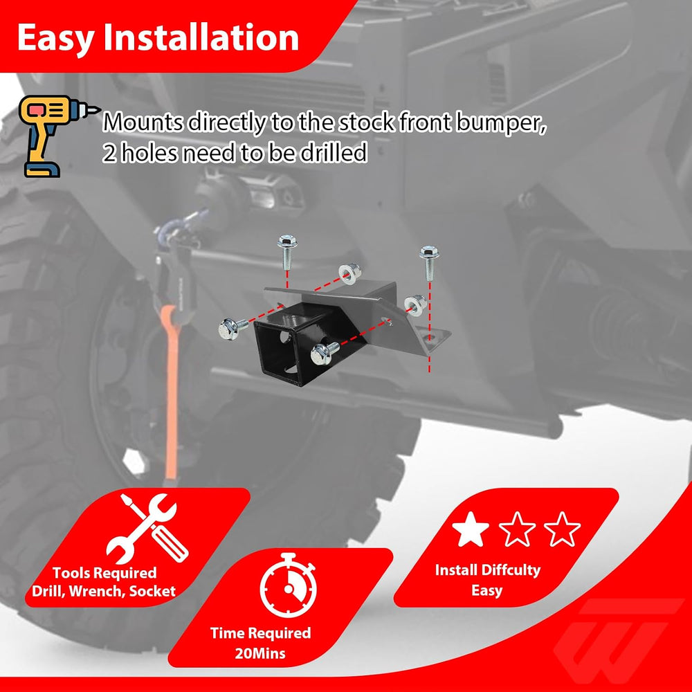 WeiSen 2" Front Receiver Hitch Front Lower Receiver Hitch Compatible wit...
