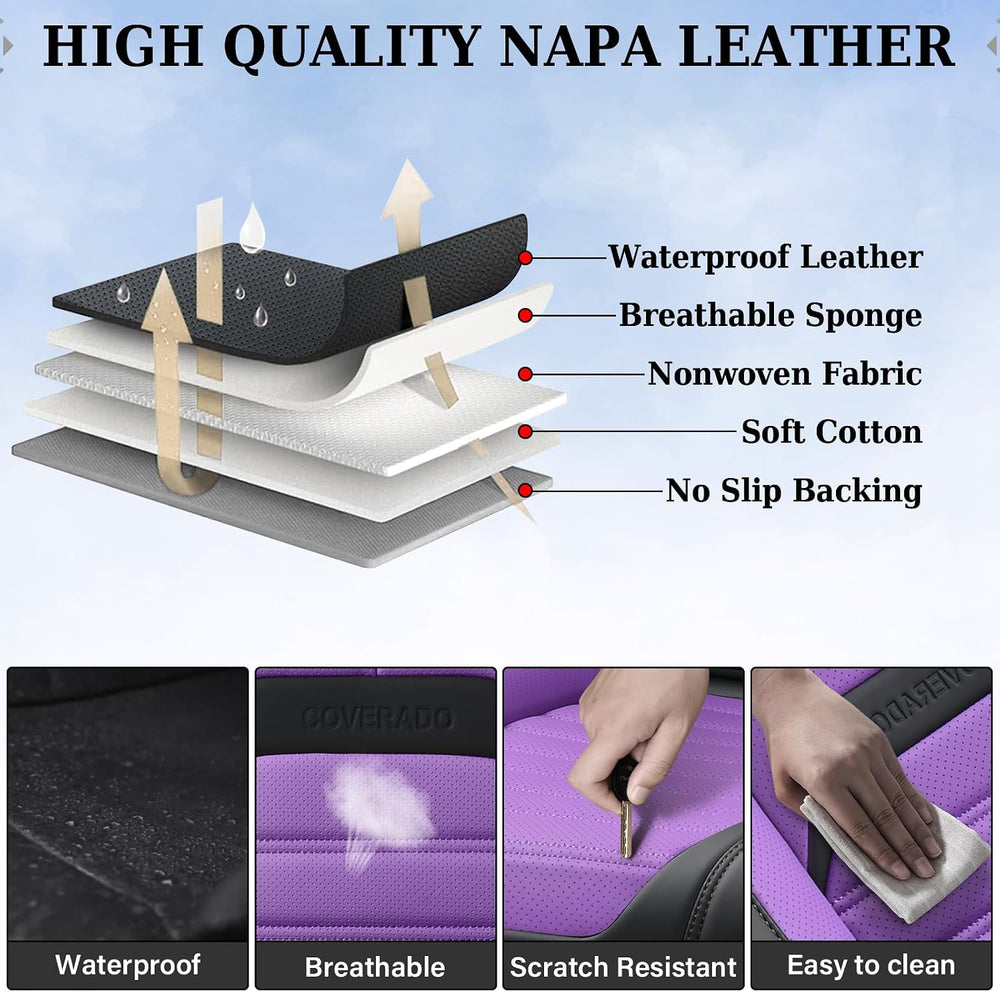 Coverado Car Seat Covers Full Set, Seat Covers for Cars, Automotive Seat Cove...