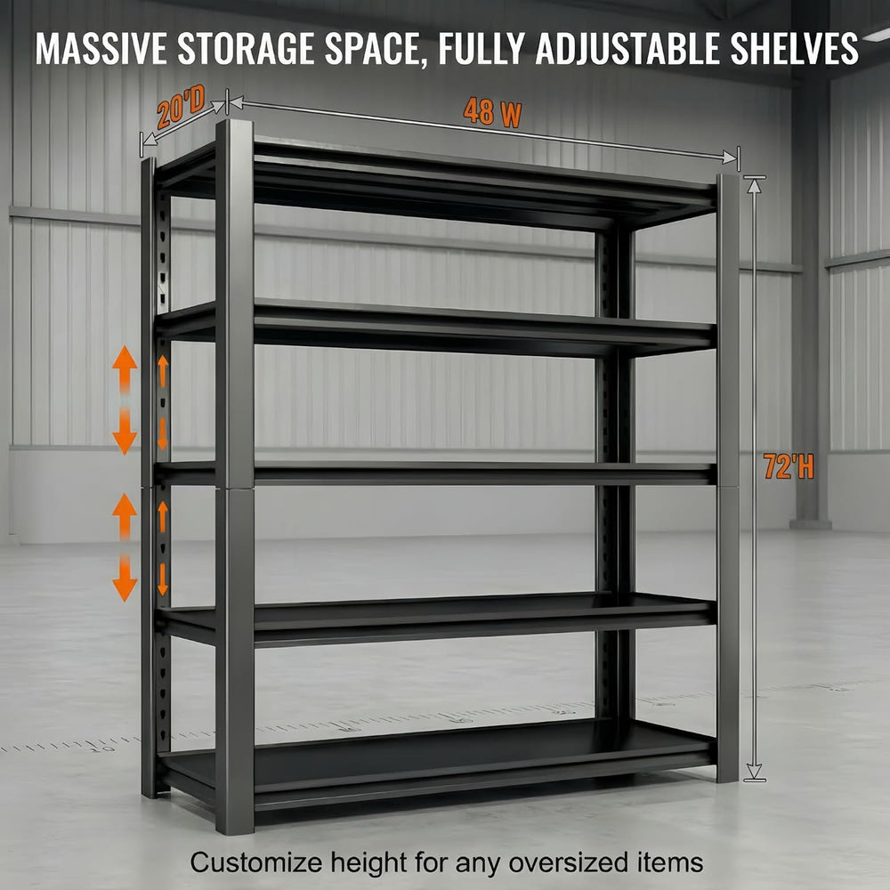 Garage Shelves,5-Tier Adjustable Shelving Units and storagefor Garage
