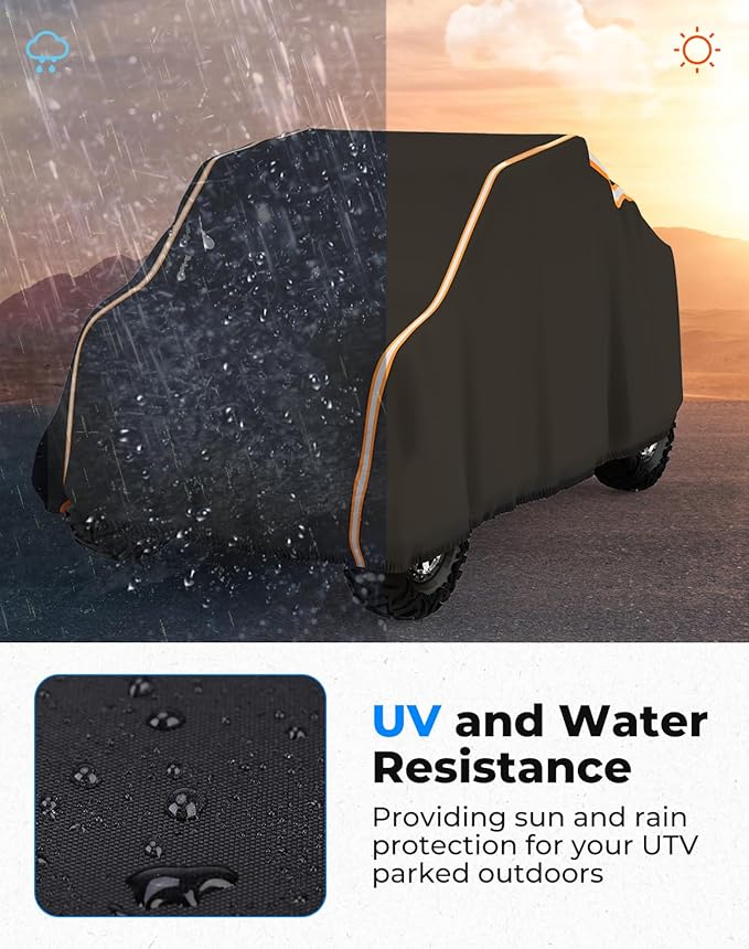 KEMIMOTO UTV Cover 2 Seater Heavy Duty Medium Size Compatible