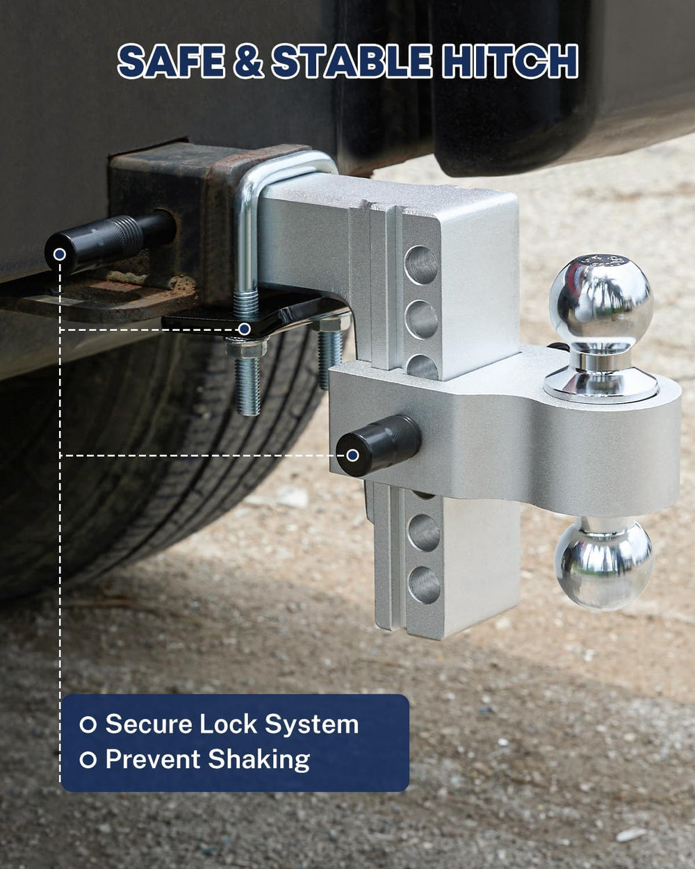 Kohree 6" Adjustable Trailer Hitch for 2" & 2.5" Receiver,...