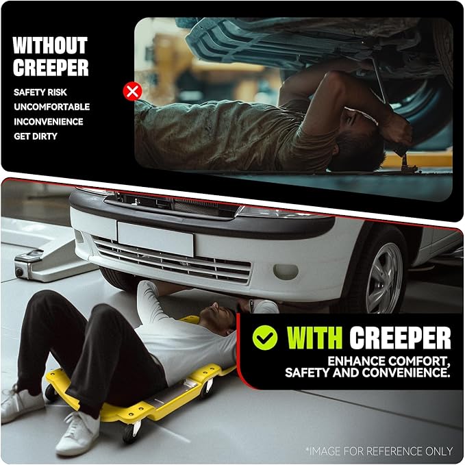 Auto Dynasty 40 Inches Mechanic Creeper, Automotive Garage Repair Low Profile