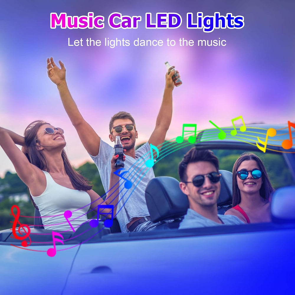 Car LED Lights Interior Light, 10 in 1 Car Ambient Lighting Kits with 315in F...