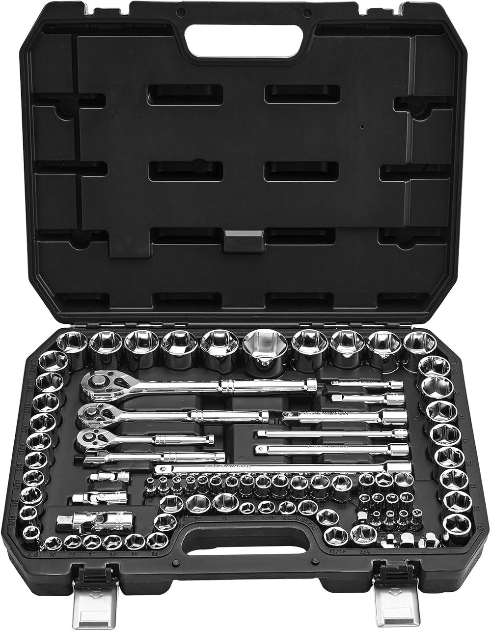 VEVOR Socket Set, 86 Pieces, 3/8 & 1/4 & 1/2 inch Drive Socket and Ra...