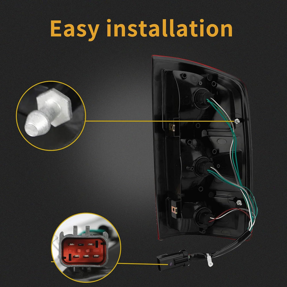 Tail Light Assembly Compatible with 2002-2006 Dodge Ram 1500 2003-2006 Dodge ...