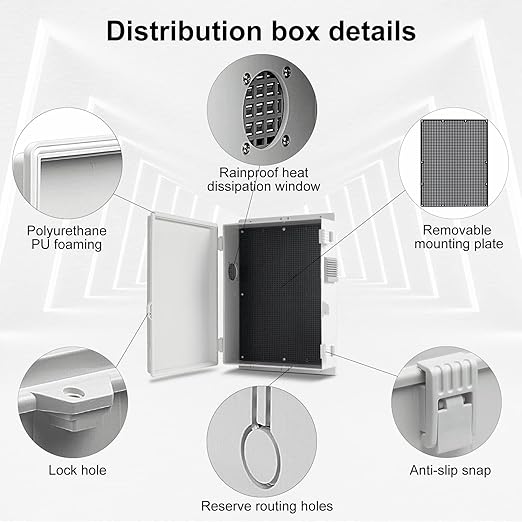 Outdoor Electrical Junction Box, ABS Water Resistant Enclosure