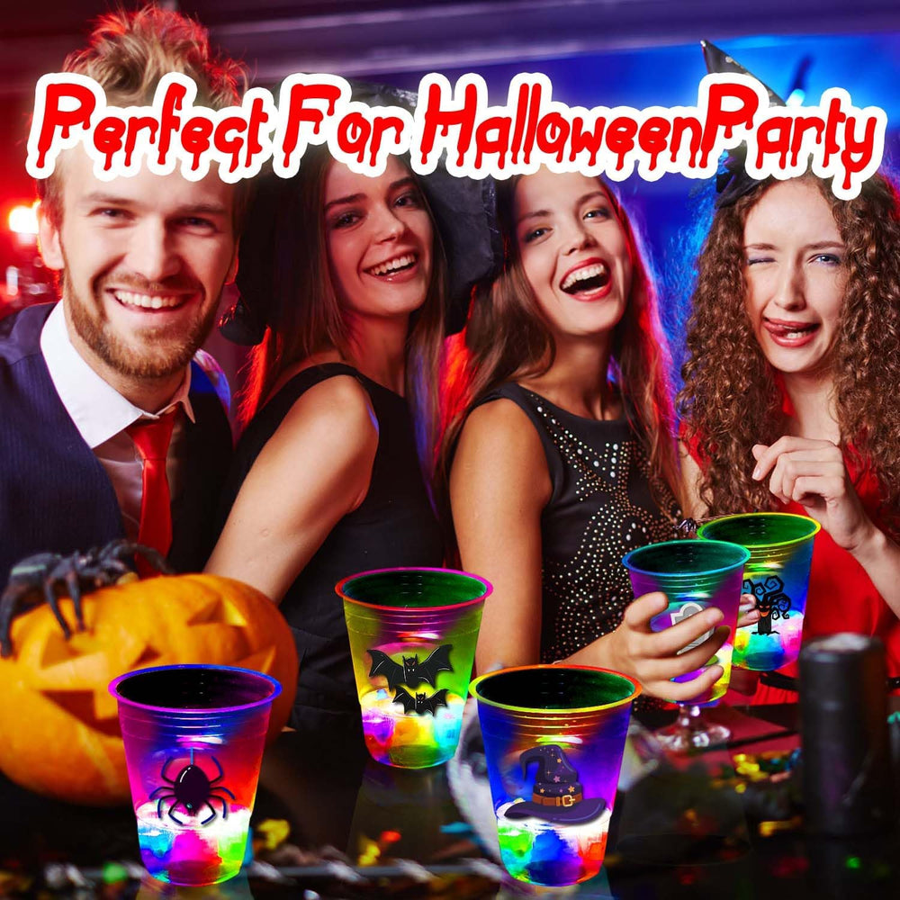 mishunyus 40 Pcs Glow in The Dark Halloween Party Cups