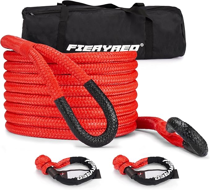 FieryRed 3/4” x 20FT Kinetic Recovery Rope Kit