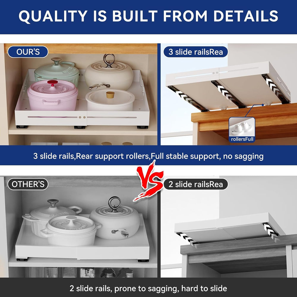 Pull out Cabinet Organizer, Full Metal Expandable Width (12.6"-20.8&quot...