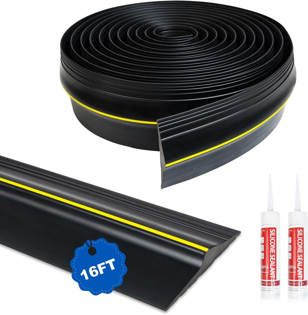 16FT Garage Door Threshold Seal Strip, Waterproof Rubber