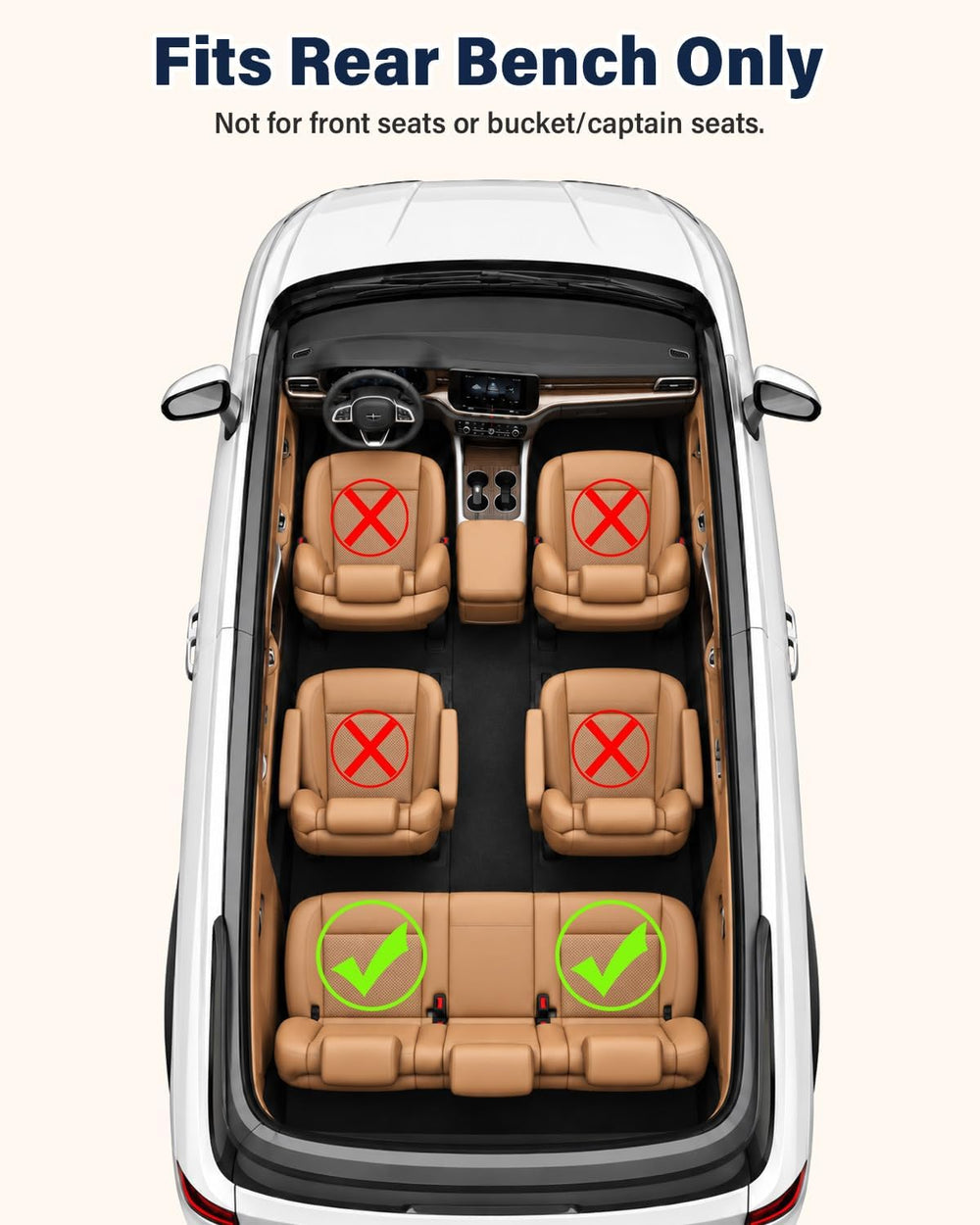 Dog Car Seat for Large Dogs, Hard Bottom Half Back Seat Extender