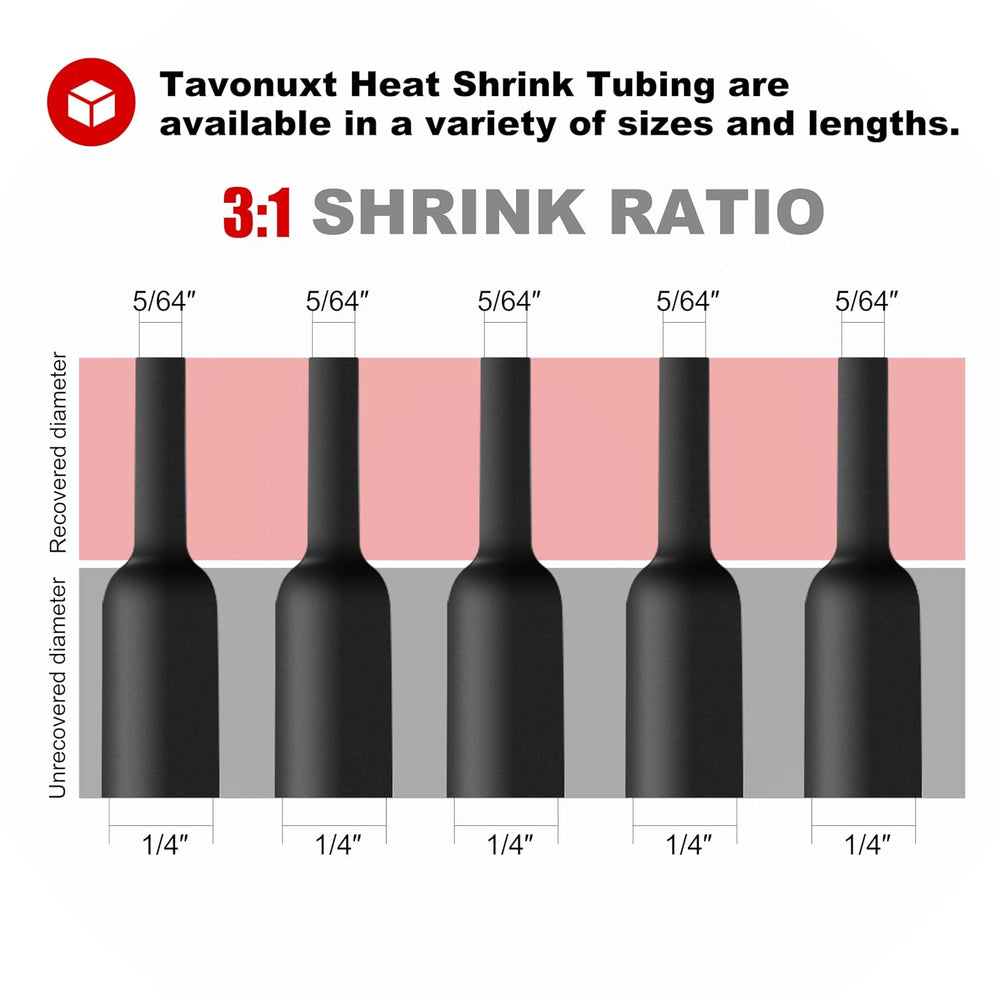 1/4" 100ft 3:1 Heat Shrink Tubing with Adhesive Lining - Marine Grade, I...