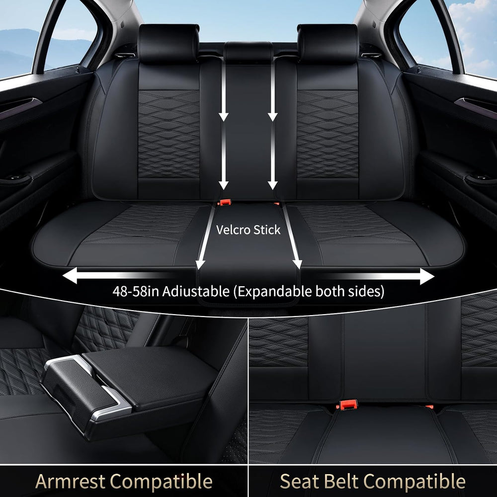 Leather Seat Covers, Car Seat Covers Full Set, Car Seat Protector Waterproof,...