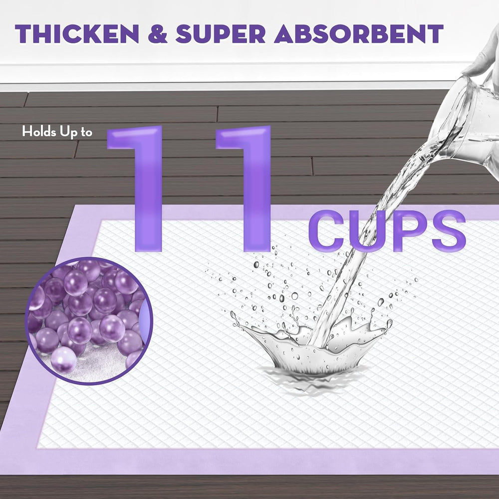 CROCI Puppy Pads with Adhesive Tabs Leak Proof Lavender Scent 36x36in 100Ct