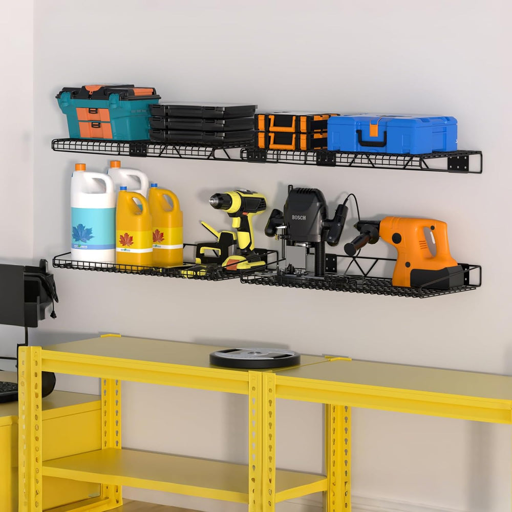 Garage Wall Shelving,4-Pack 12 Inch X 23.8 Inch,Can be Used for Garage, Close...
