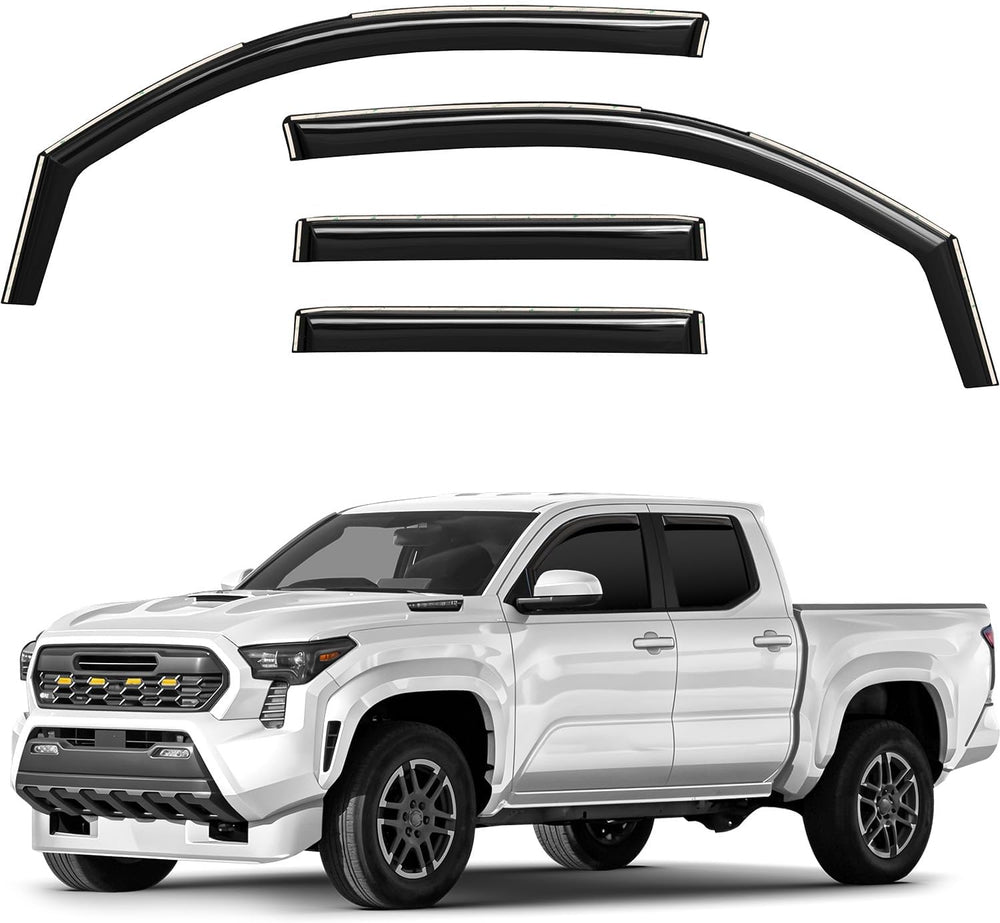 Window Deflectors Smoke Tinted in-Channel Side Window Vent Visor Deflectors (...
