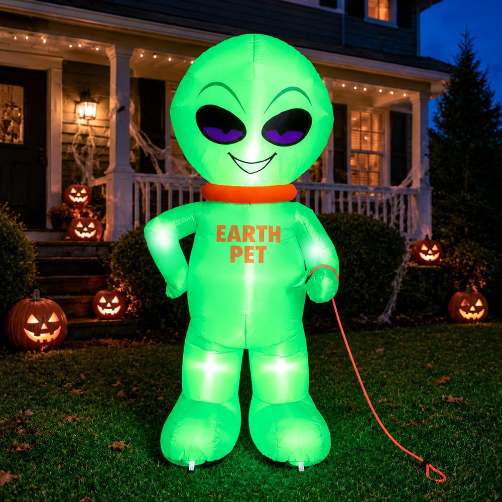 6 FT Halloween Inflatable Alien Earth Pet Outdoor Yard Decoration