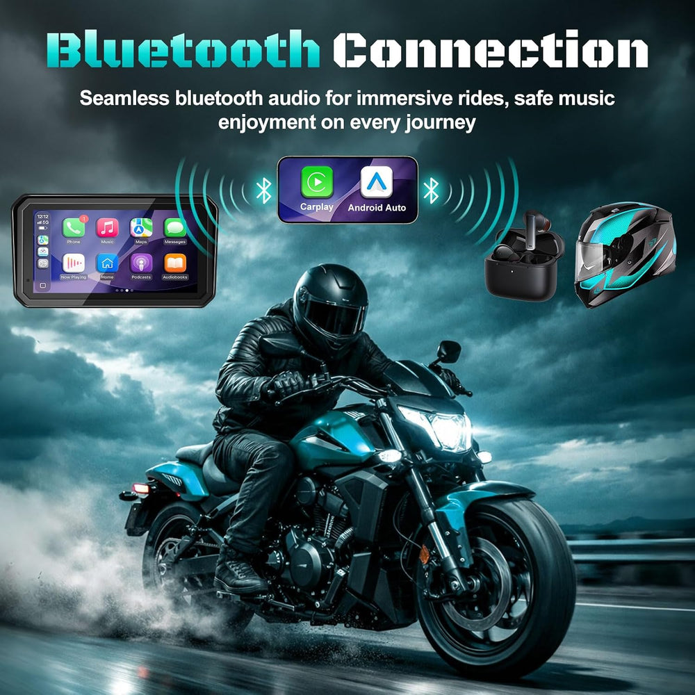 2026 LBW 6" Portable Motorcycle CarPlay GPS(Includes 128G SD), with Wire...