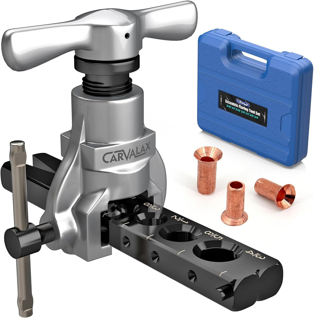 CARVALAX Flaring Tool Kit, Imperial Clamp for 3/16"-3/4"