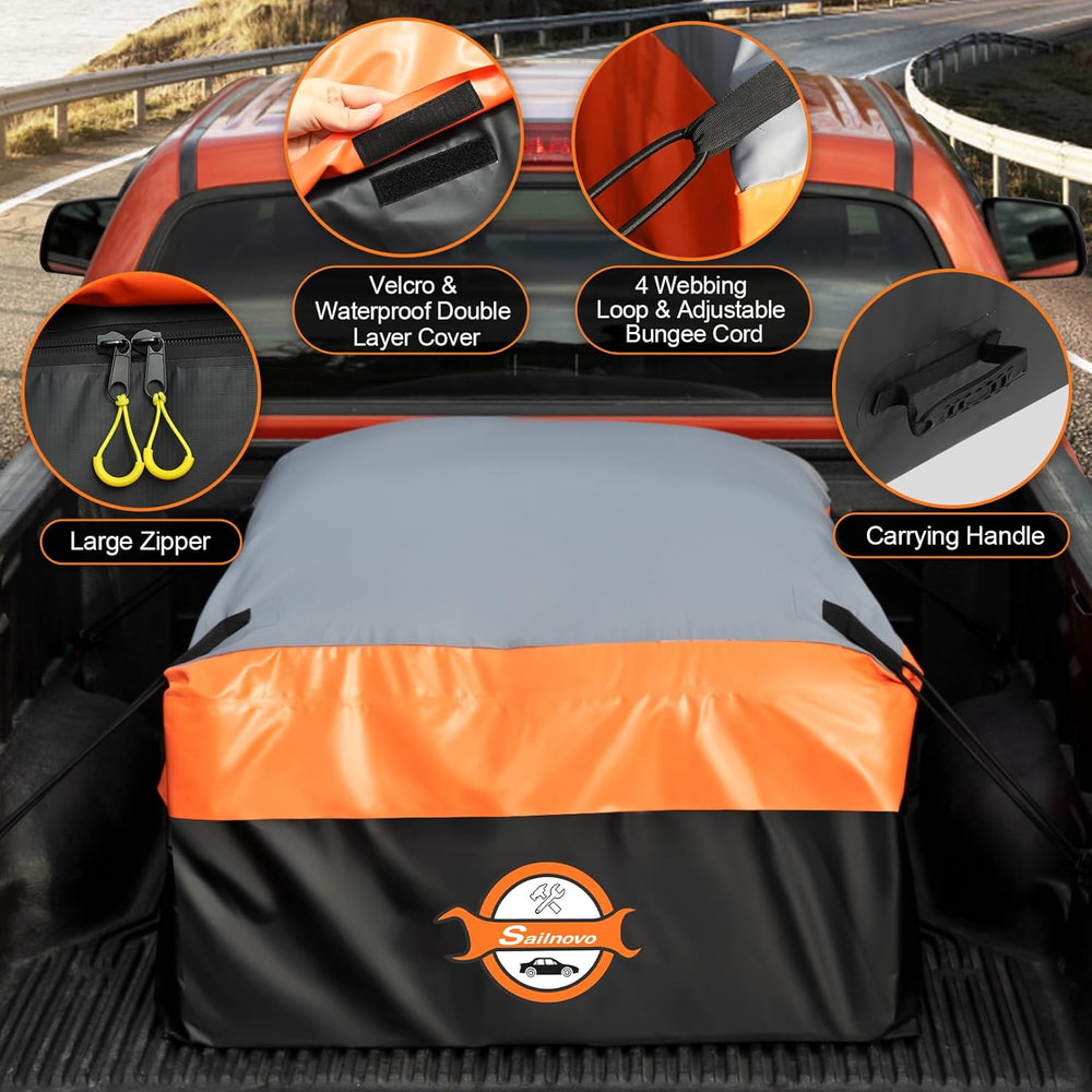Sailnovo Truck Bed Cargo Bag, 26 Cubic ft Waterproof Cargo Bag for Truck Bed,...