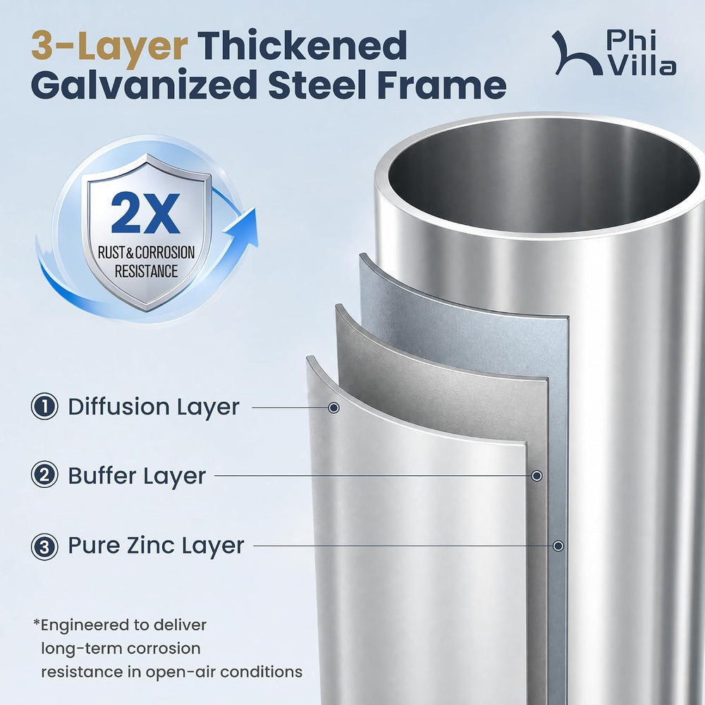 PHI VILLA 13x24ft Portable Garage Carport, Car Tents Storage Shed Canopy